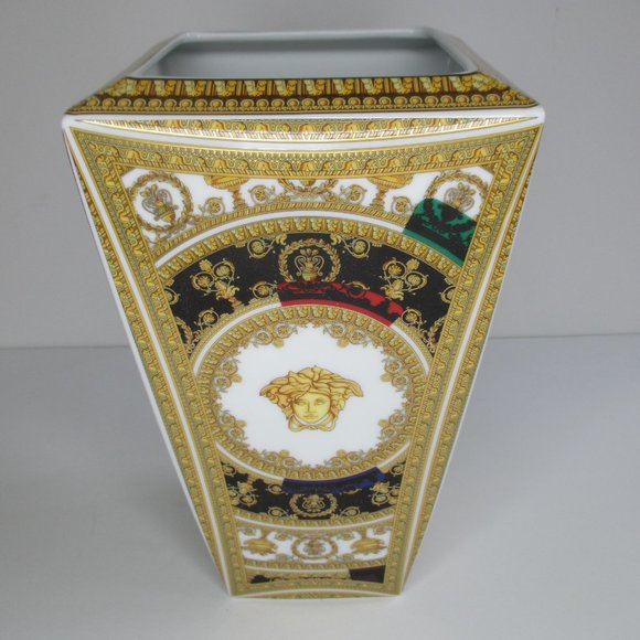 Versace I Love Baroque and Roll Porcelain Vase 9 1/2" tall Rare and Original - Picture 3 of 11